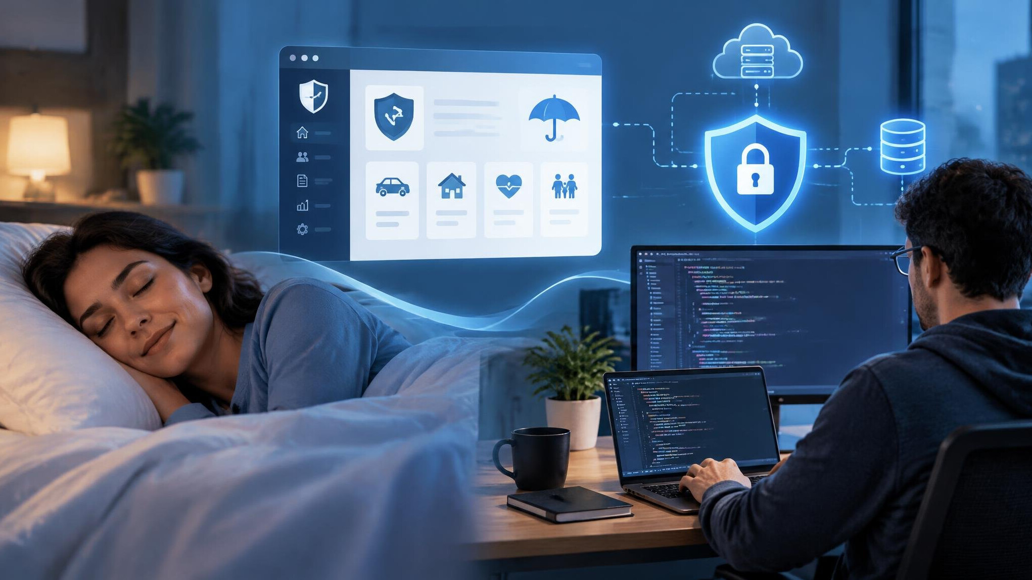 peaceful sleep with technology